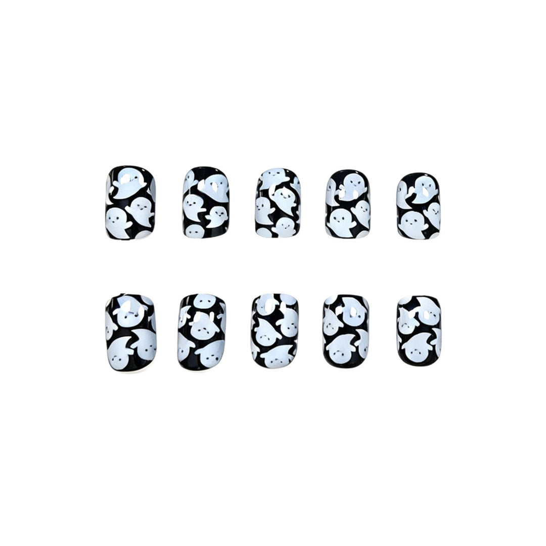 Halloween-Themed Ghost Design Nail Art Stornfield