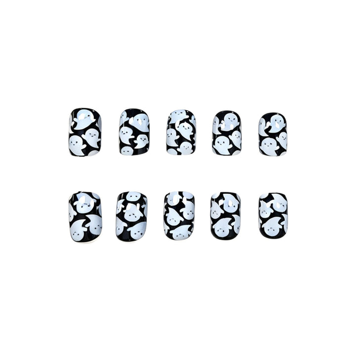 Halloween-Themed Ghost Design Nail Art Stornfield