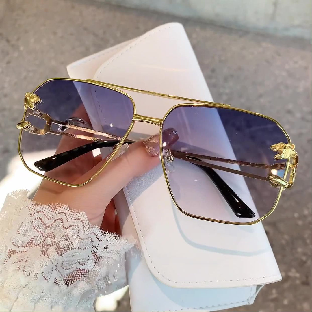 Ladies square sunglasses with luxurious metal frame Stornfield
