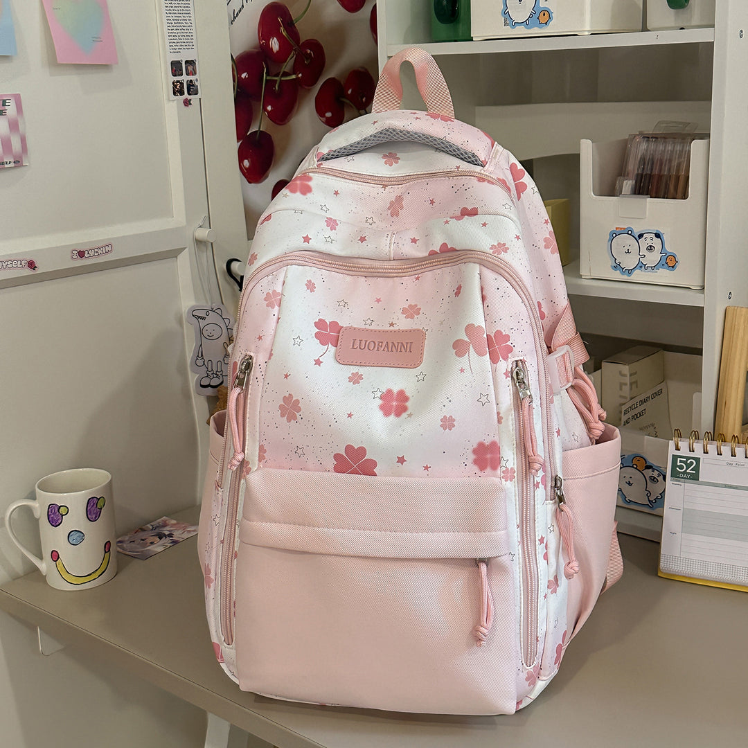 Stylish Floral Print Student Backpack Stornfield