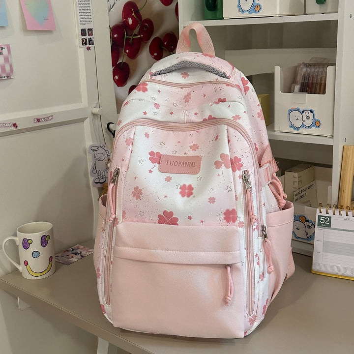 Stylish Floral Print Student Backpack Stornfield