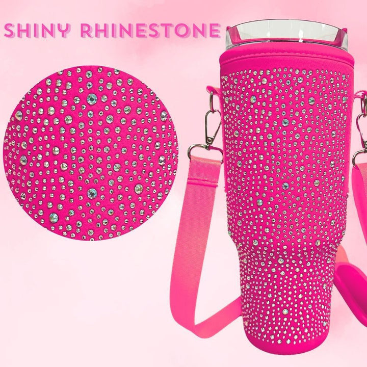 Ladies trendy and sparkling drinking bottle with shoulder bag Stornfield