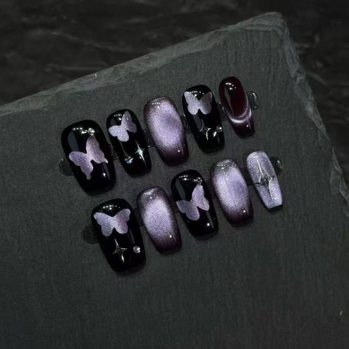 Elegant Butterfly Press-On Nail Art Set Stornfield