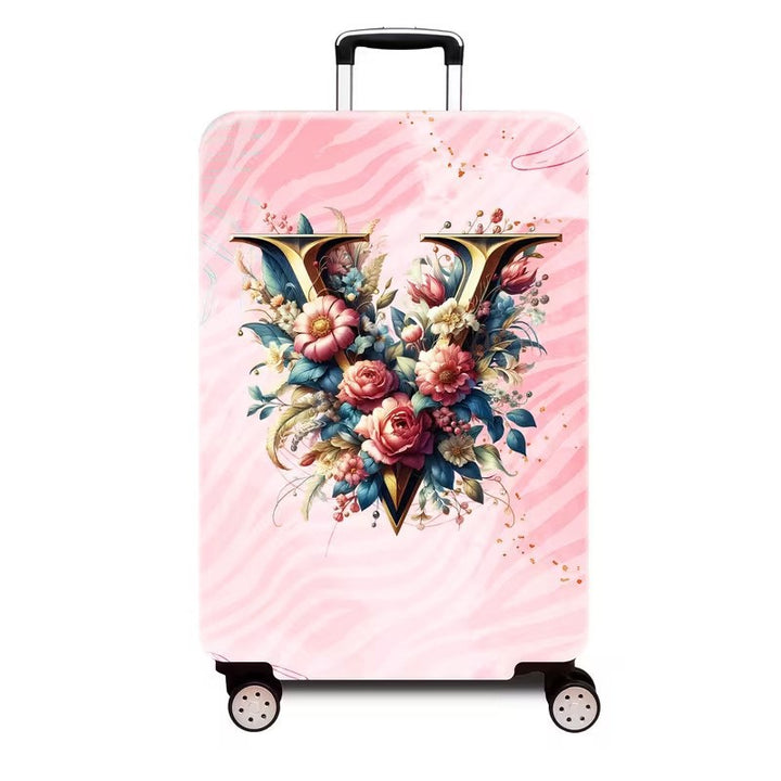 Ladies hard shell suitcase with luxurious floral design Stornfield