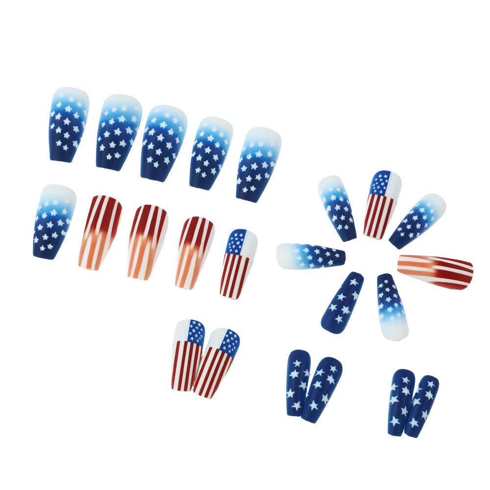 Patriotic design artificial nails Stornfield