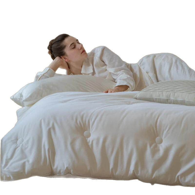 Tufted Button-Detail Cotton Sateen Duvet Cover with Deep-Fit Corners