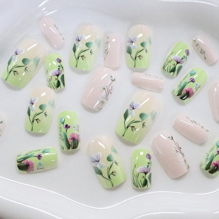 Floral Artistry Acrylic Nail Enhancements Stornfield