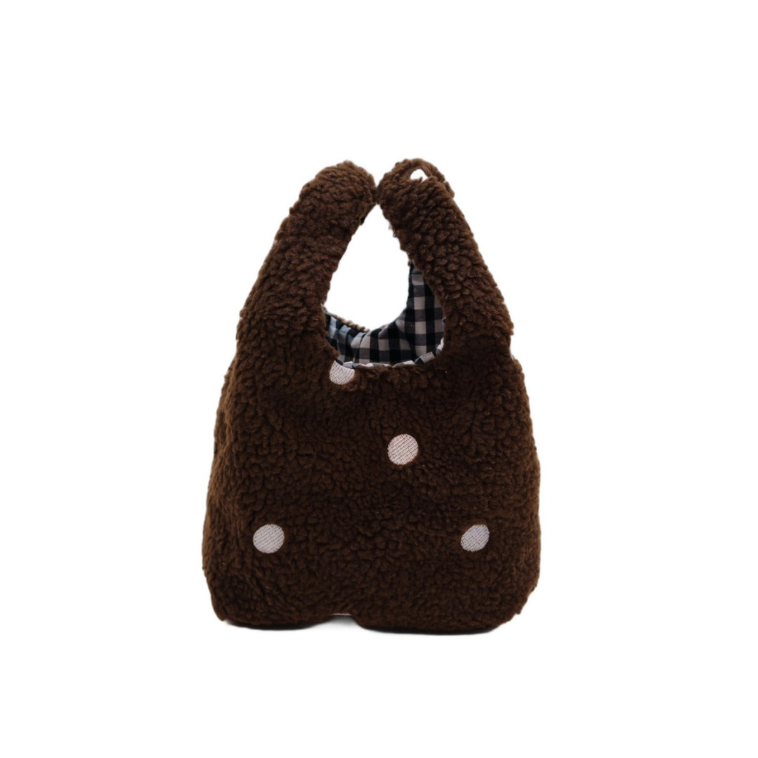 Compact Fuzzy Polka Dot Sling Bag Stornfield
