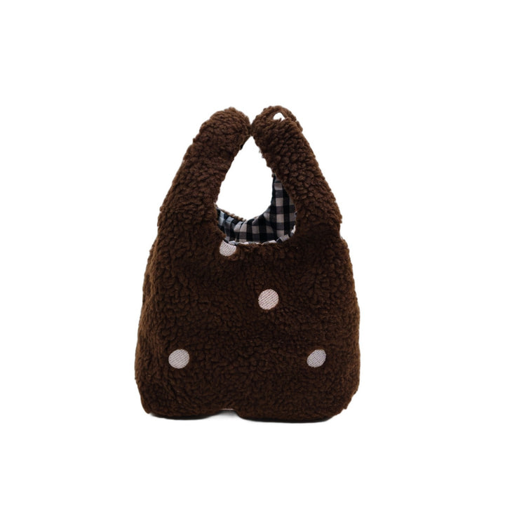 Compact Fuzzy Polka Dot Sling Bag Stornfield