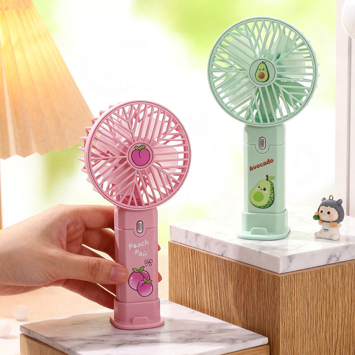 Women's portable USB table fan with built-in battery Stornfield