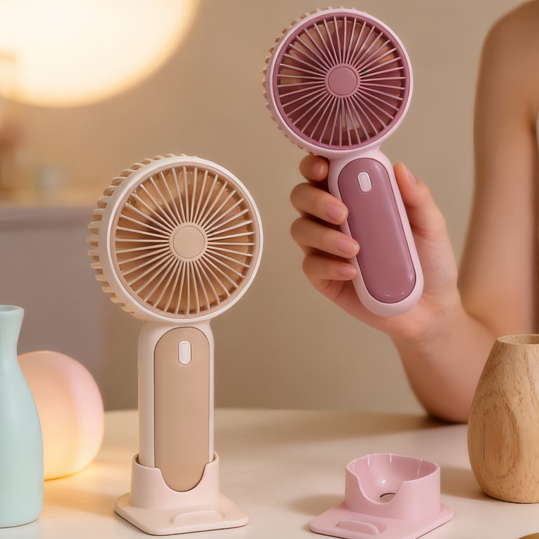 Ladies portable mini fan with USB connection and ergonomic design Stornfield