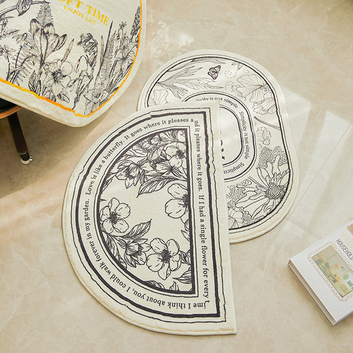 Decorative Botanical Bathroom Mat