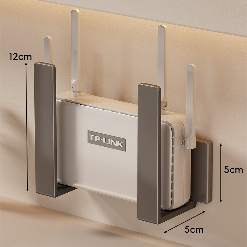 Wall-Mounted Vertical Router & Modem Holder Bracket Set