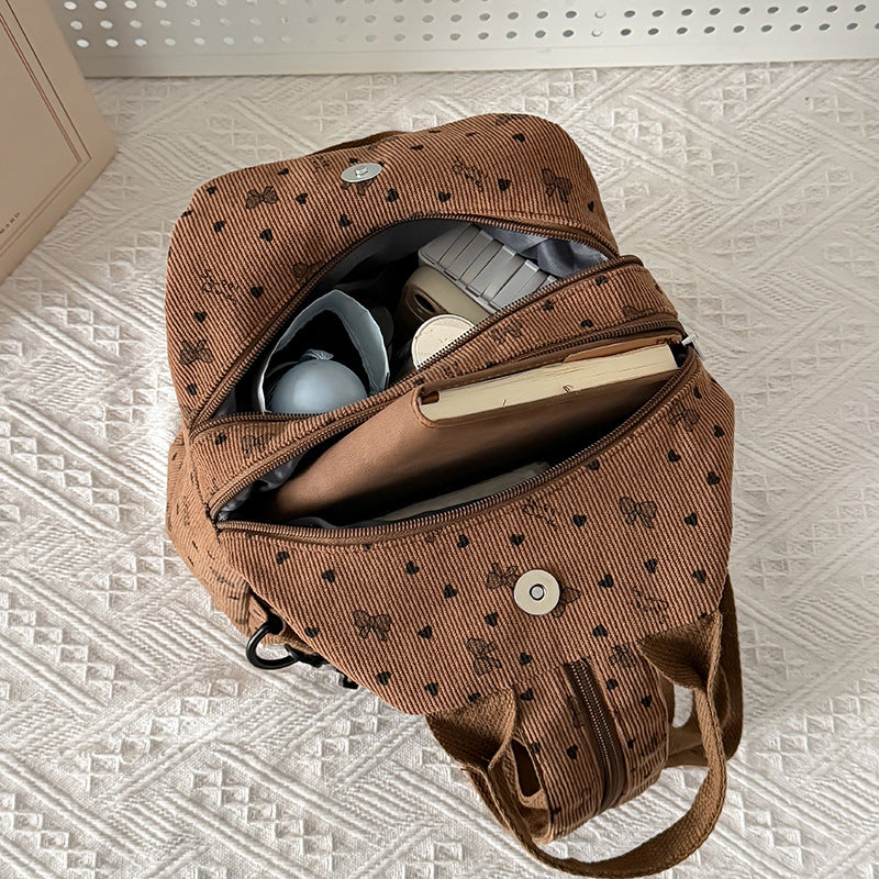Cord Backpack with Playful Designs Stornfield