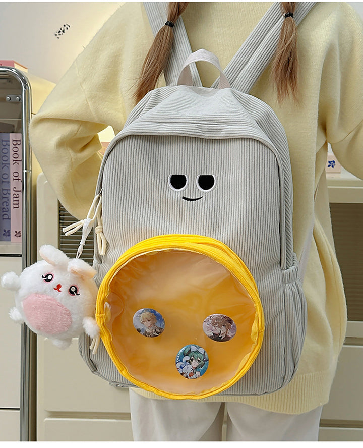 Backpack with Transparent Viewing Window and Animal Pendant Stornfield