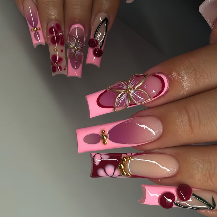 Artistic 3D Gel Nail Extensions Stornfield