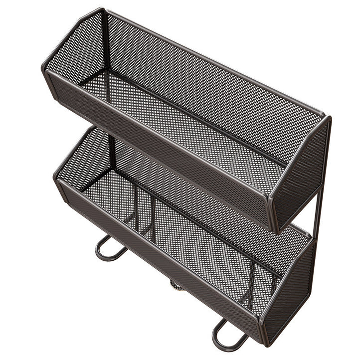 Mesh Two-Tier Countertop Bathroom Organizer with Raised Legs