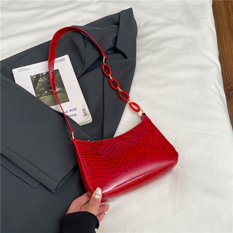 Stylish Textured Snakeskin Effect Handbag Stornfield