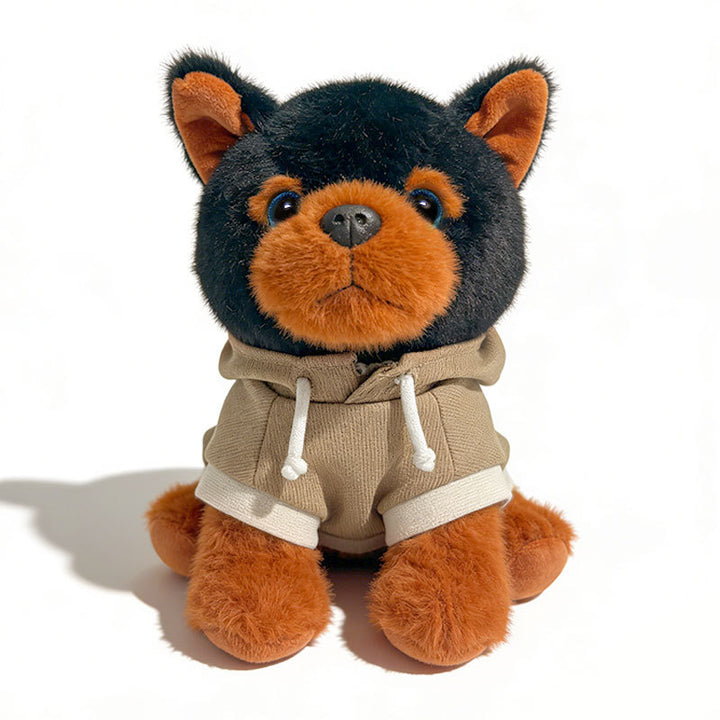 Plush Sitting Puppy in Hooded Sweatshirt Collectible Soft Toy Stornfield