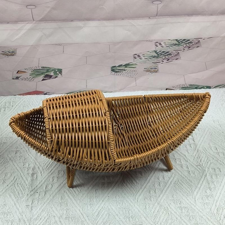 Decorative Woven Boat-Shaped Basket Stornfield