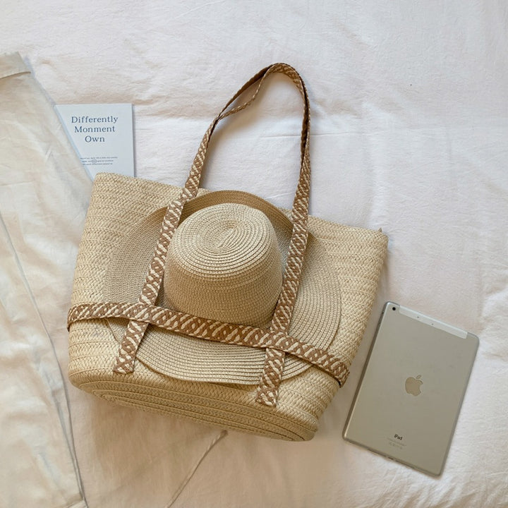 Woven Straw Beach Tote