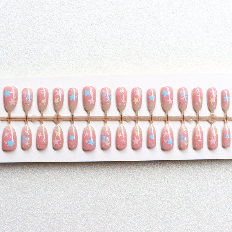 Whimsical Star-Themed Press-On Nail Set Stornfield