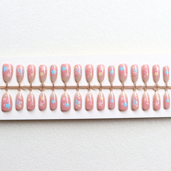 Whimsical Star-Themed Press-On Nail Set Stornfield