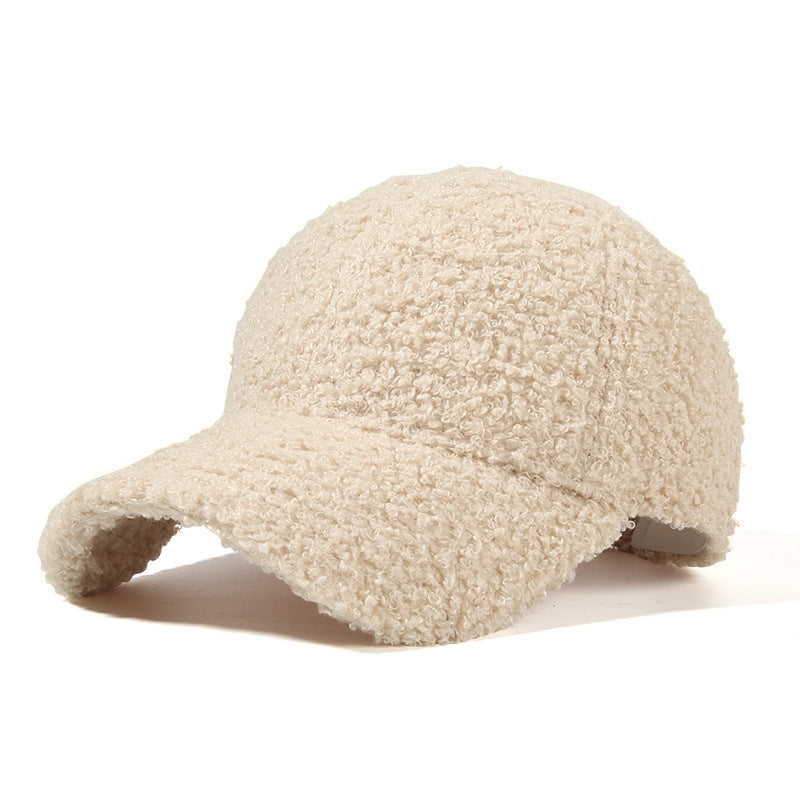 Sherpa Teddy Faux-Shearling Baseball Cap with Curved Brim and Adjustable Back Strap Stornfield