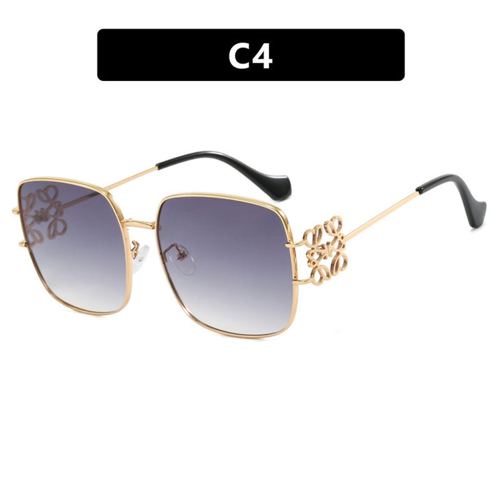Ladies square sunglasses with delicate design and luxurious metal frame Stornfield