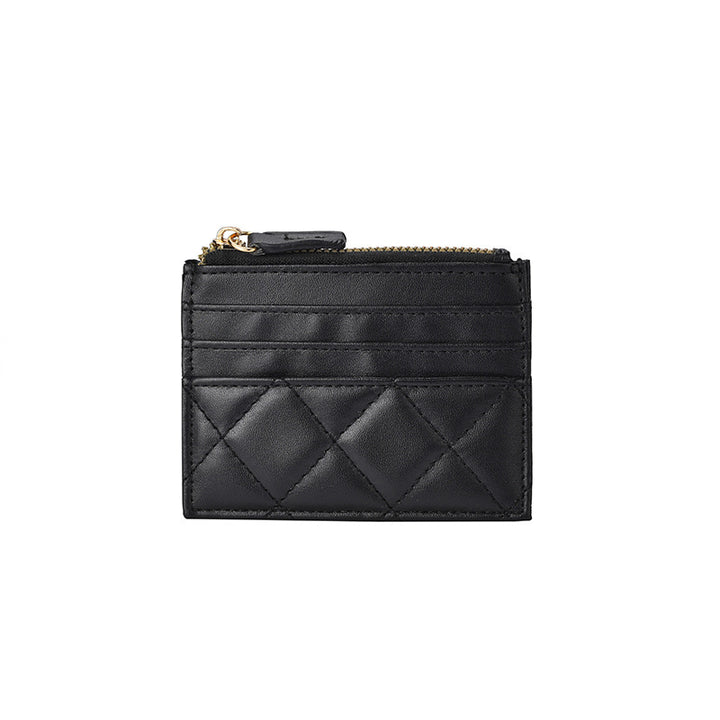 Elegant Quilted Leather Card Holder Stornfield