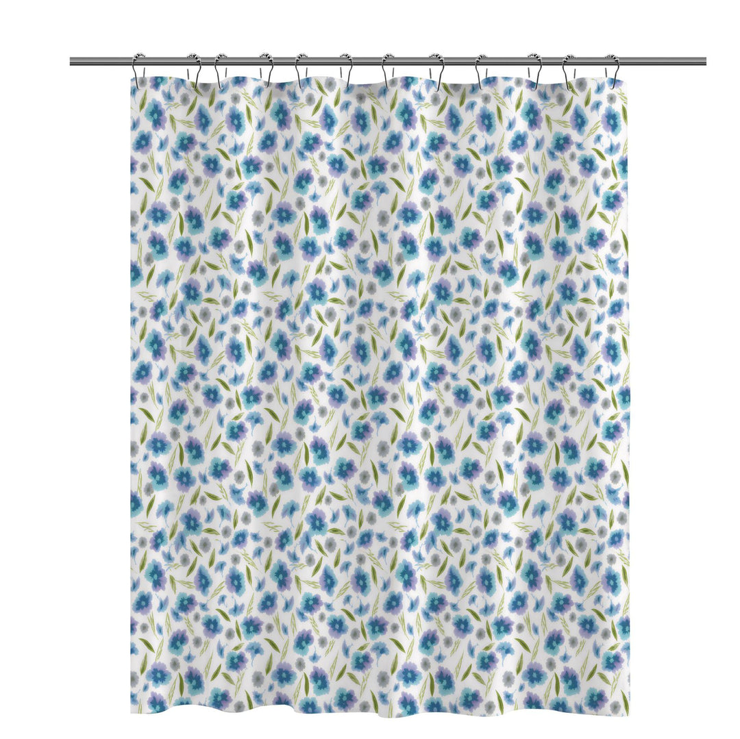 Artistic Floral Print Shower Curtain Stornfield
