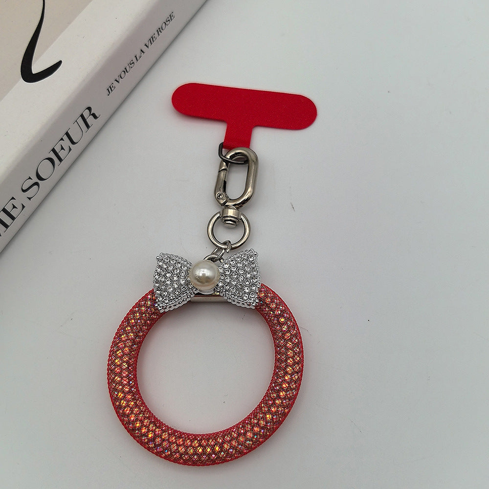 Elegant Rhinestone Bow Keychain Stornfield