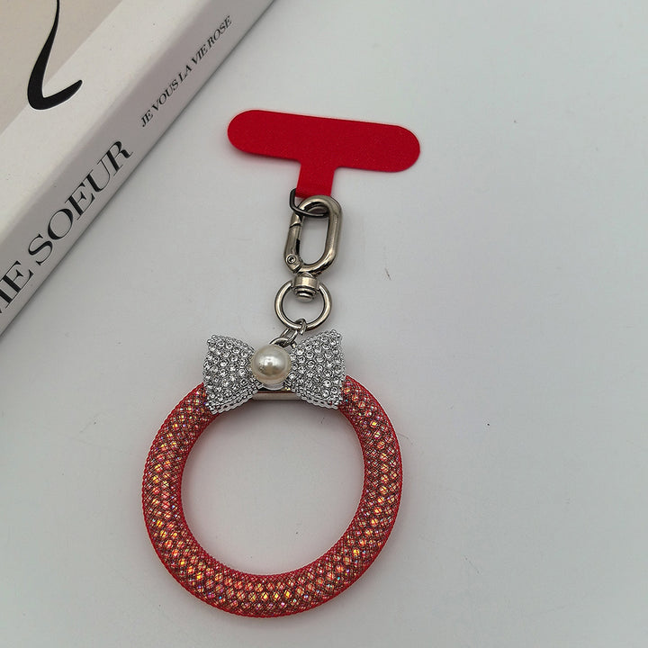 Elegant Rhinestone Bow Keychain Stornfield