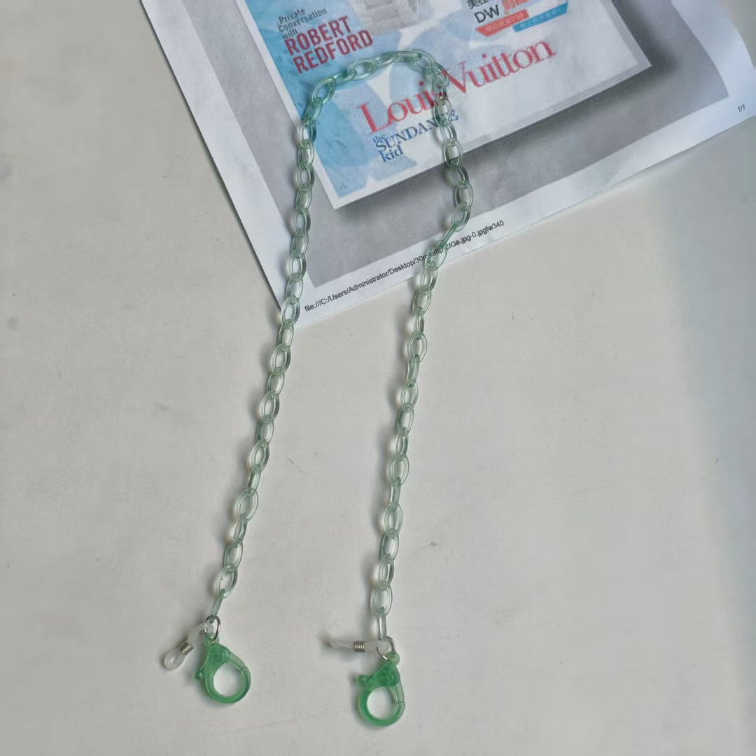 Handmade Glasses Holder Chain Made of Transparent Material Stornfield