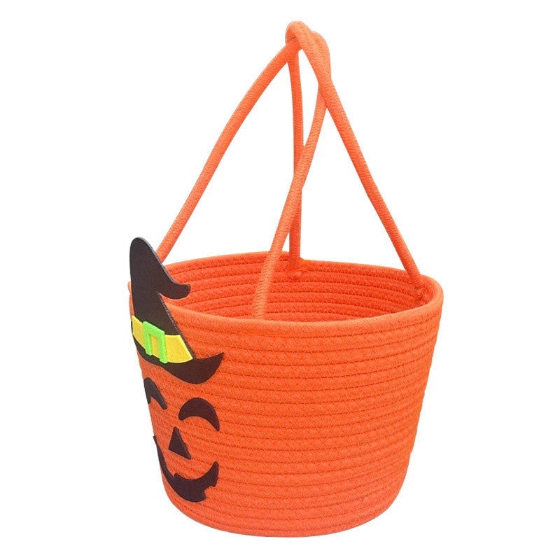 Women Halloween Basket with Wizard Hat Motif Stornfield
