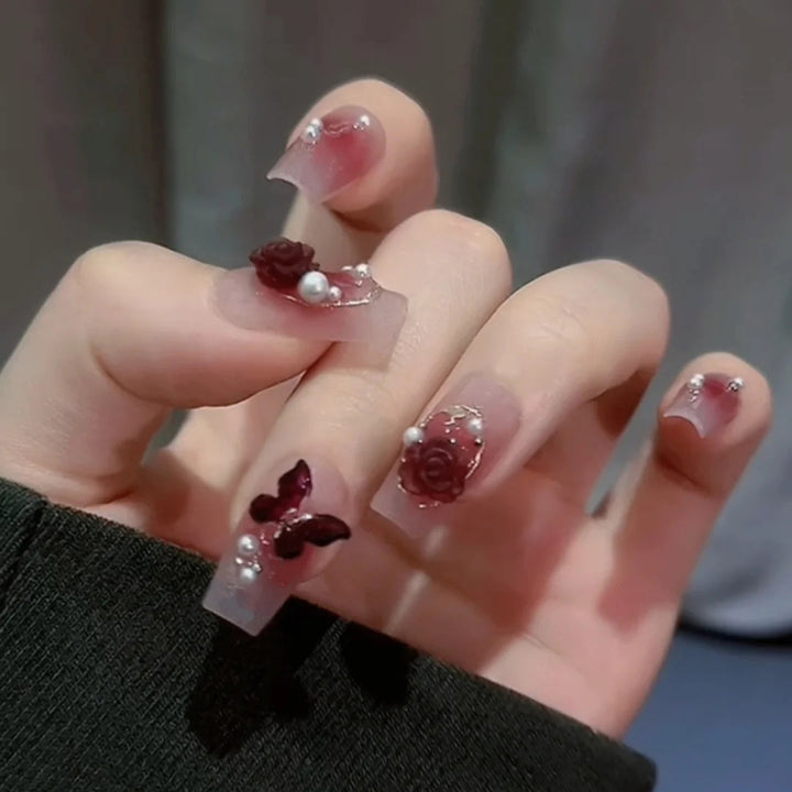 Glittering artificial nails with moon and star motifs Stornfield