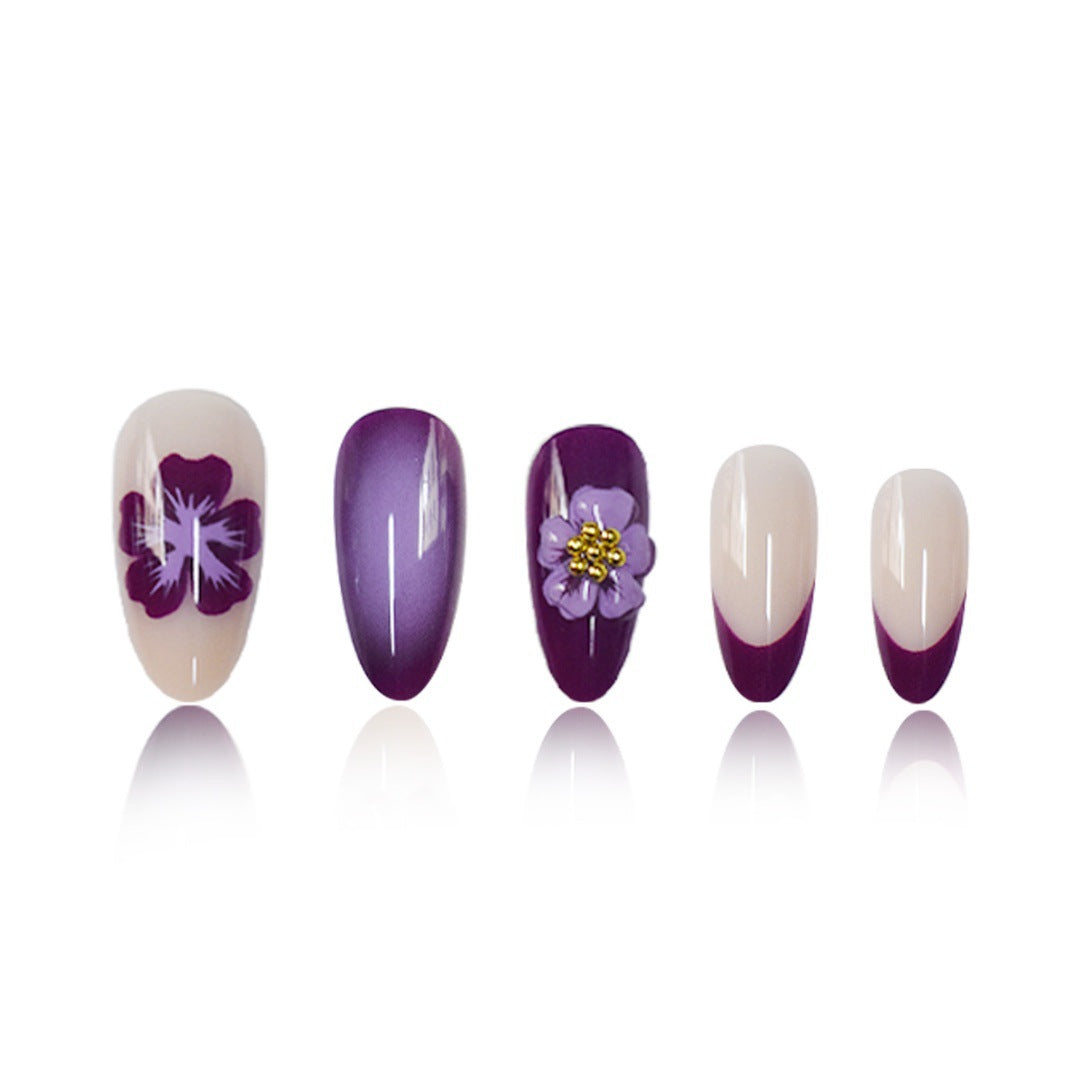 Floral 3D Press-On Nail Extensions Stornfield