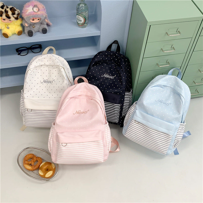 Polka Dot Print Casual Backpack Stornfield