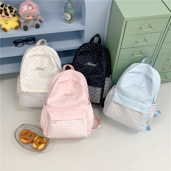 Polka Dot Print Casual Backpack Stornfield