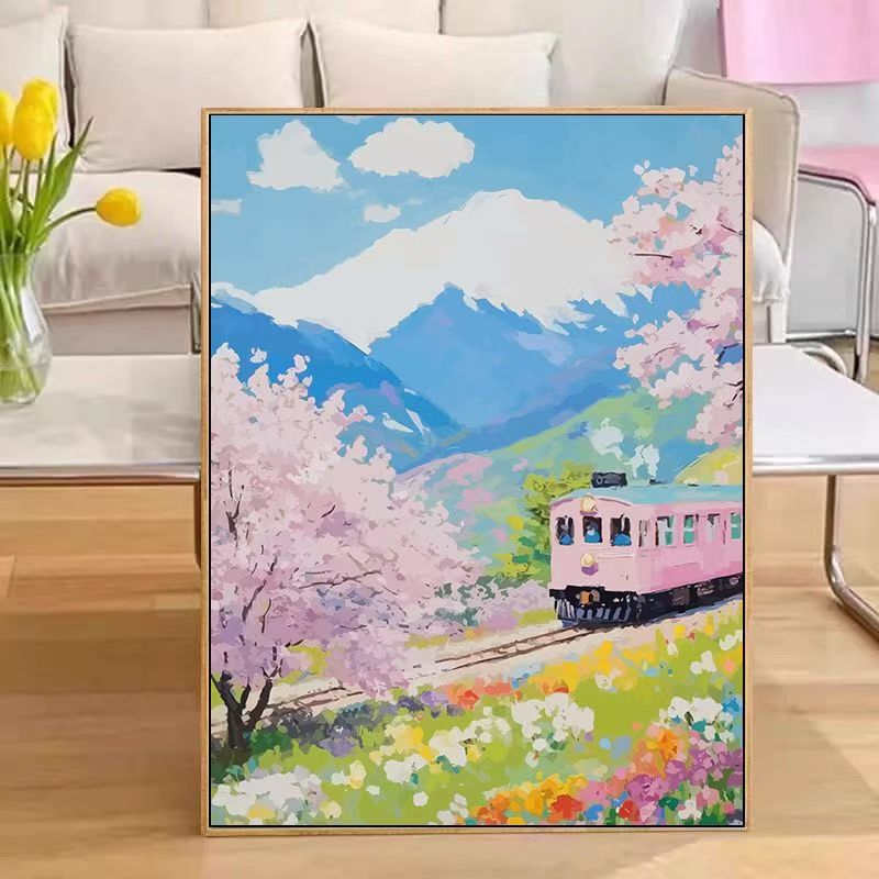 Scenic Train Landscape Wall Art Stornfield