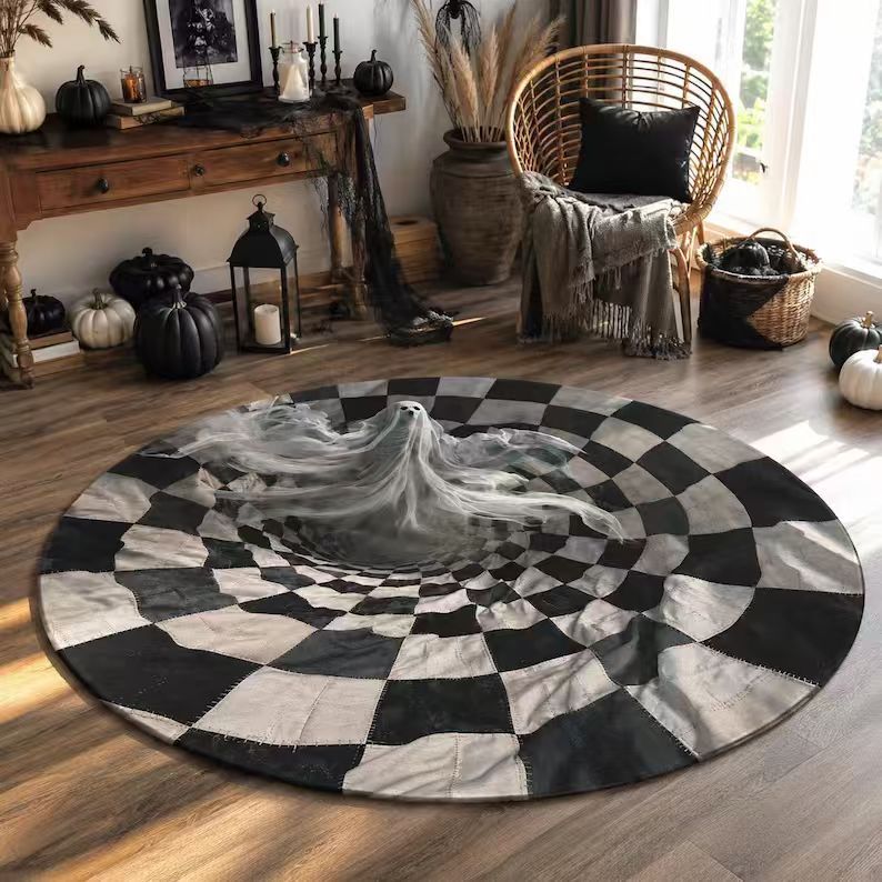3D Pumpkin Themed Area Rug