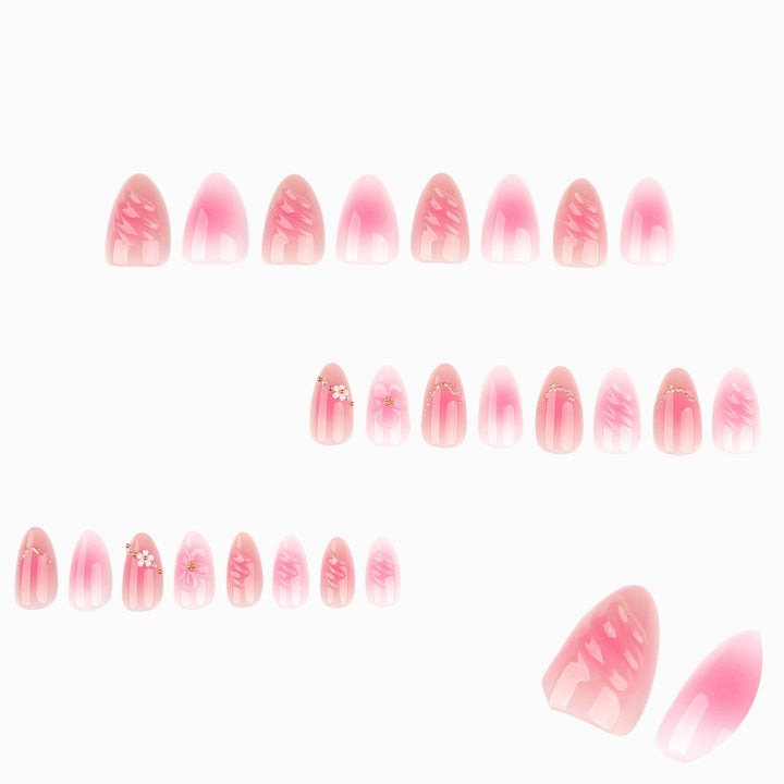 Elegant Floral 3D Press-On Nail Set Stornfield