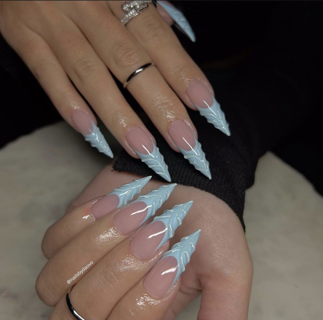 Artistic Leaf Design Press-On Nails Stornfield