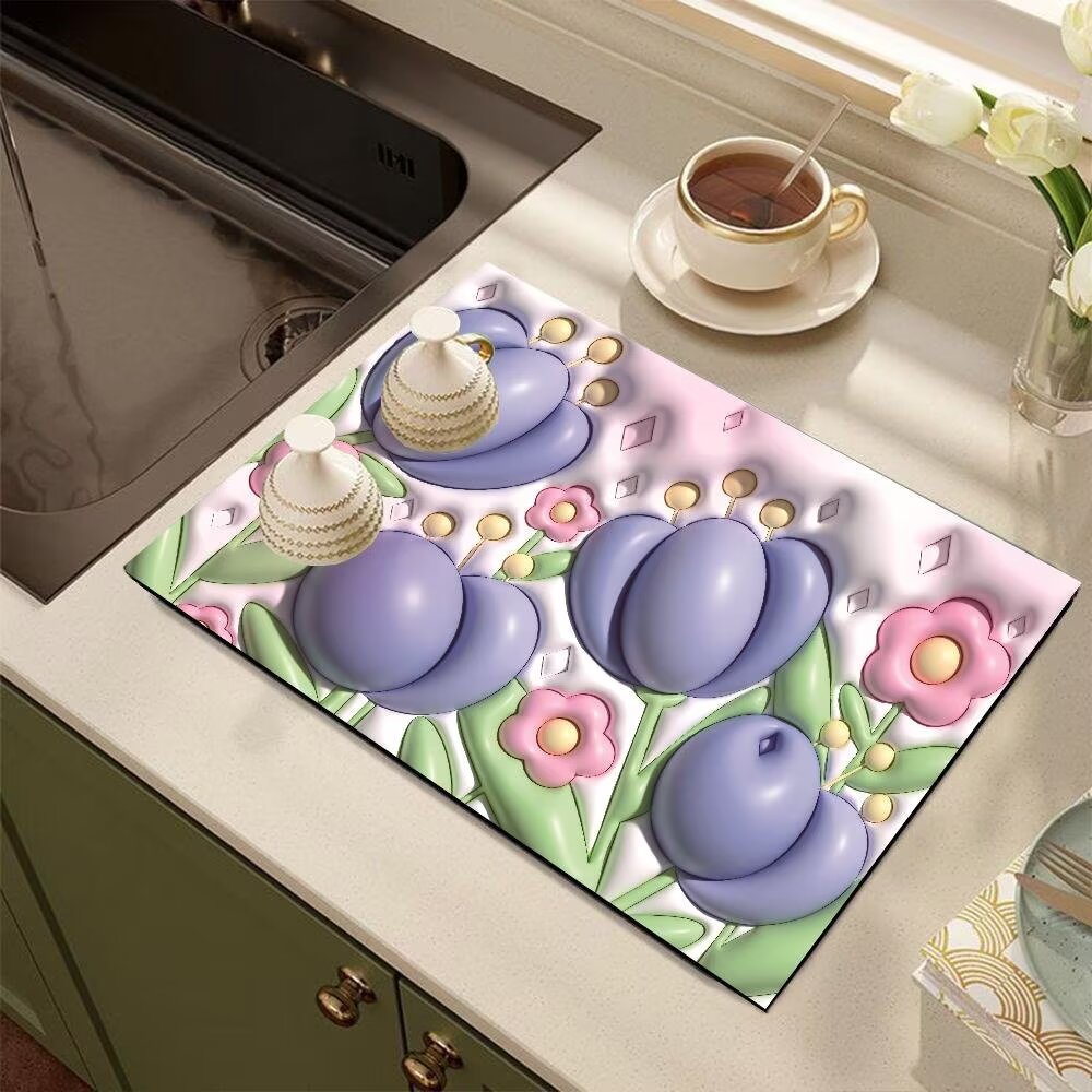 Cute Cartoon Dog-Themed Kitchen Mat Stornfield