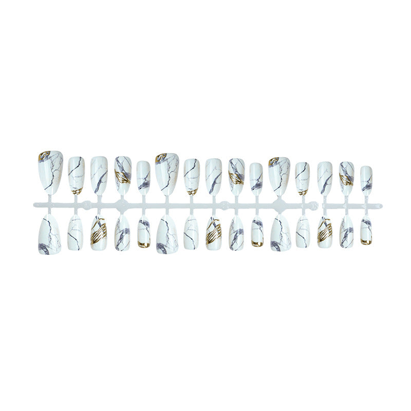 Marble-Inspired Press-On Nails