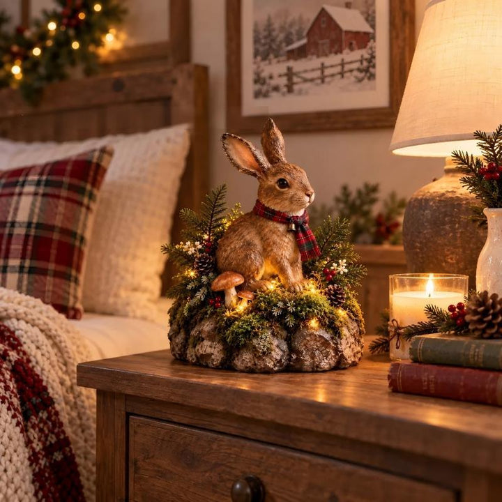 Decorative rabbit with Christmas motif Stornfield