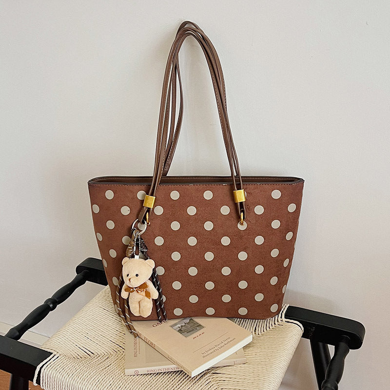 Spacious Polka Dot Tote Bag