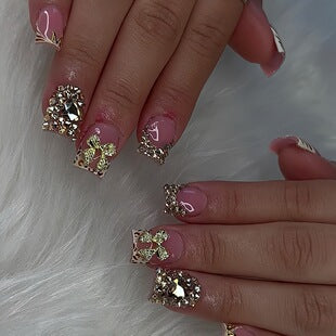 Creative 3D Bow and Pearl Nail Extensions Stornfield