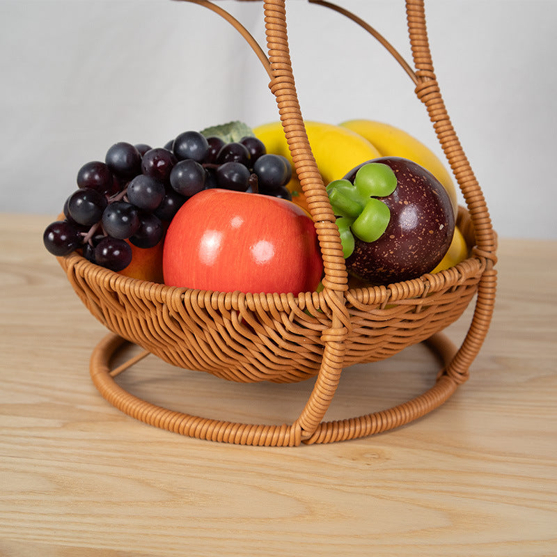 Two-Tiered Wicker Fruit Stand Stornfield