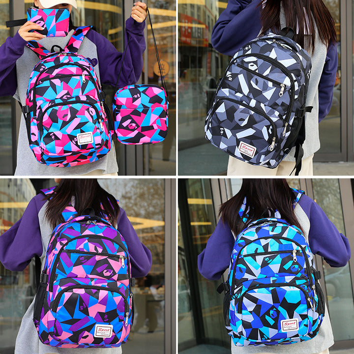 Versatile backpack set with creative geometric patterns Stornfield